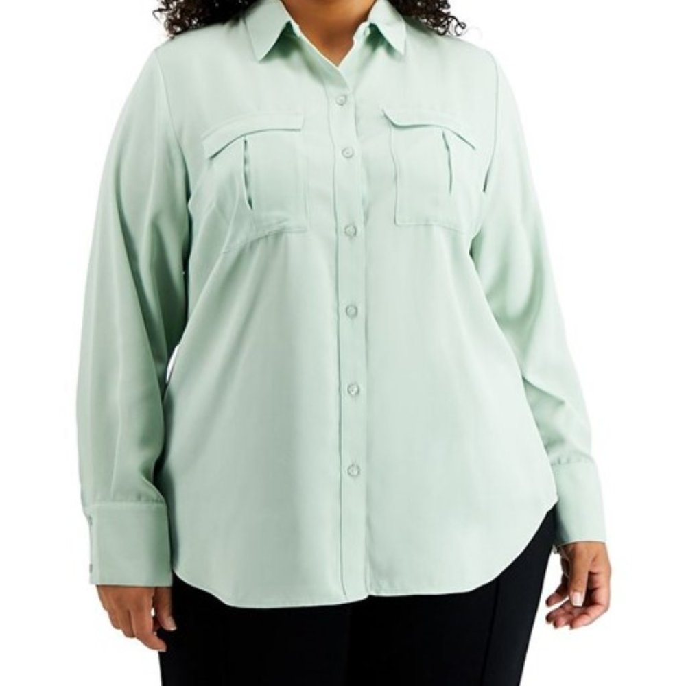ALFANI Button-Front Top NWT